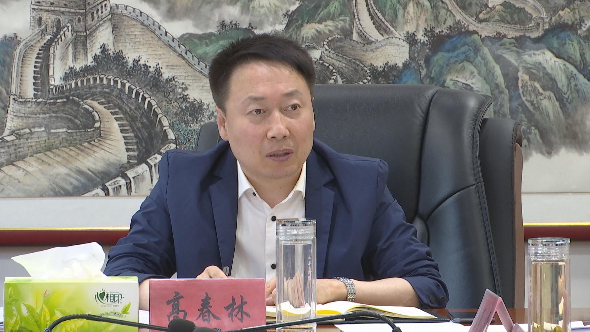 县委副书记政府代县长高春林主持召开绿色矿山建设工作调度会